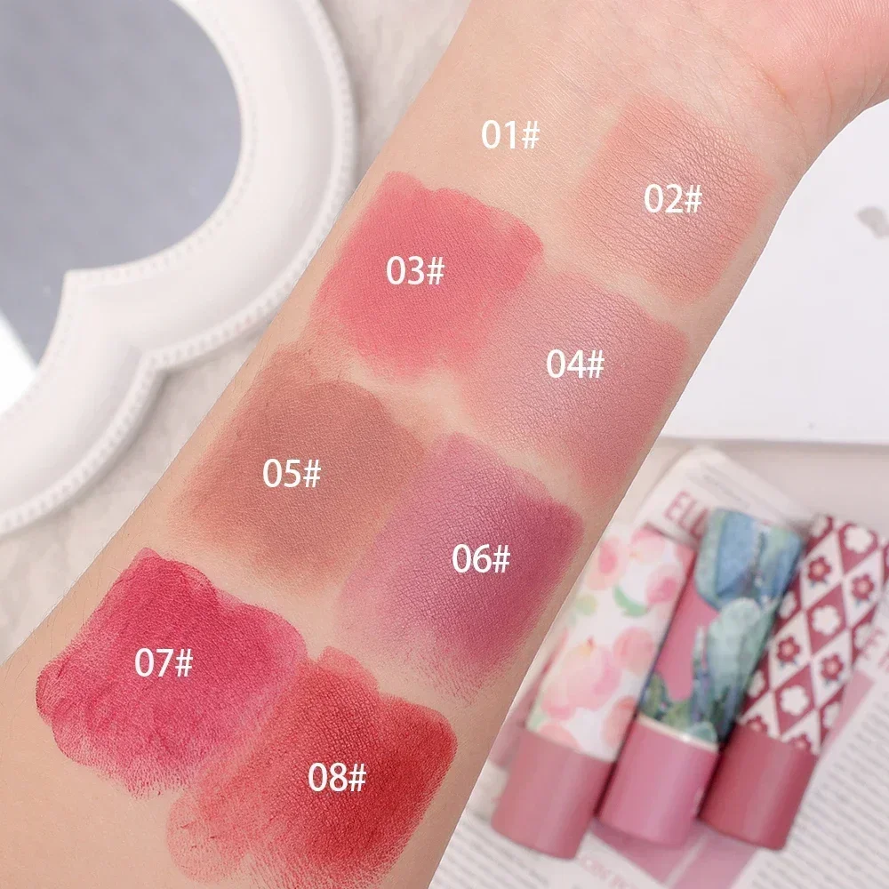 Rose Pink Nude Matte Velvet Lipstick Color Rendering Lasting Non-stick Cup Sexy Lipsticks Waterproof Beauty Lips Makeup Cosmetic thumbnail 6