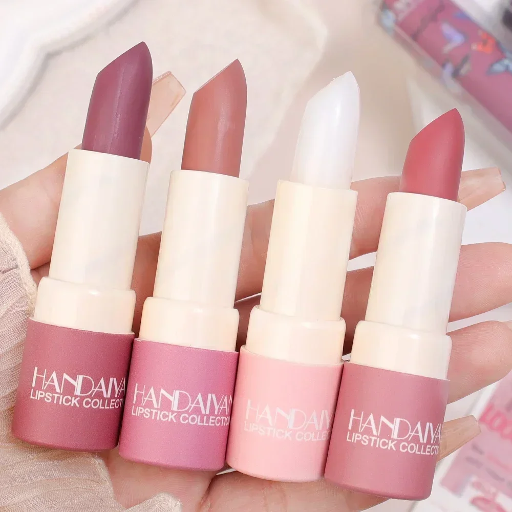 Rose Pink Nude Matte Velvet Lipstick Color Rendering Lasting Non-stick Cup Sexy Lipsticks Waterproof Beauty Lips Makeup Cosmetic thumbnail 4