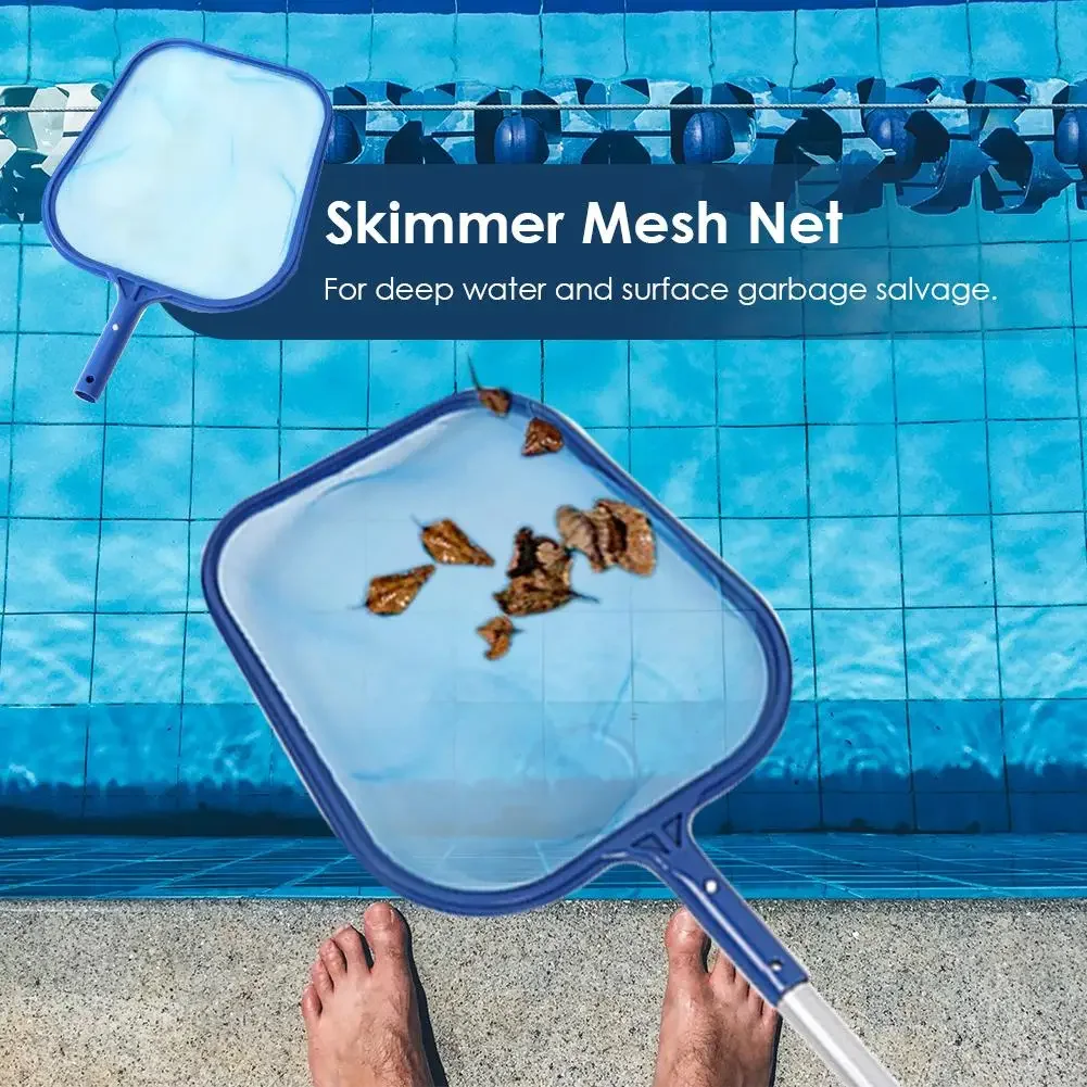 Leaf Skimmer Swimming Pools Skimmer Net Rubbish Cleaning Rake Leaf Mesh Deep Bag SPA Pond Leaves Cleaning Net Pool Accessories thumbnail 4