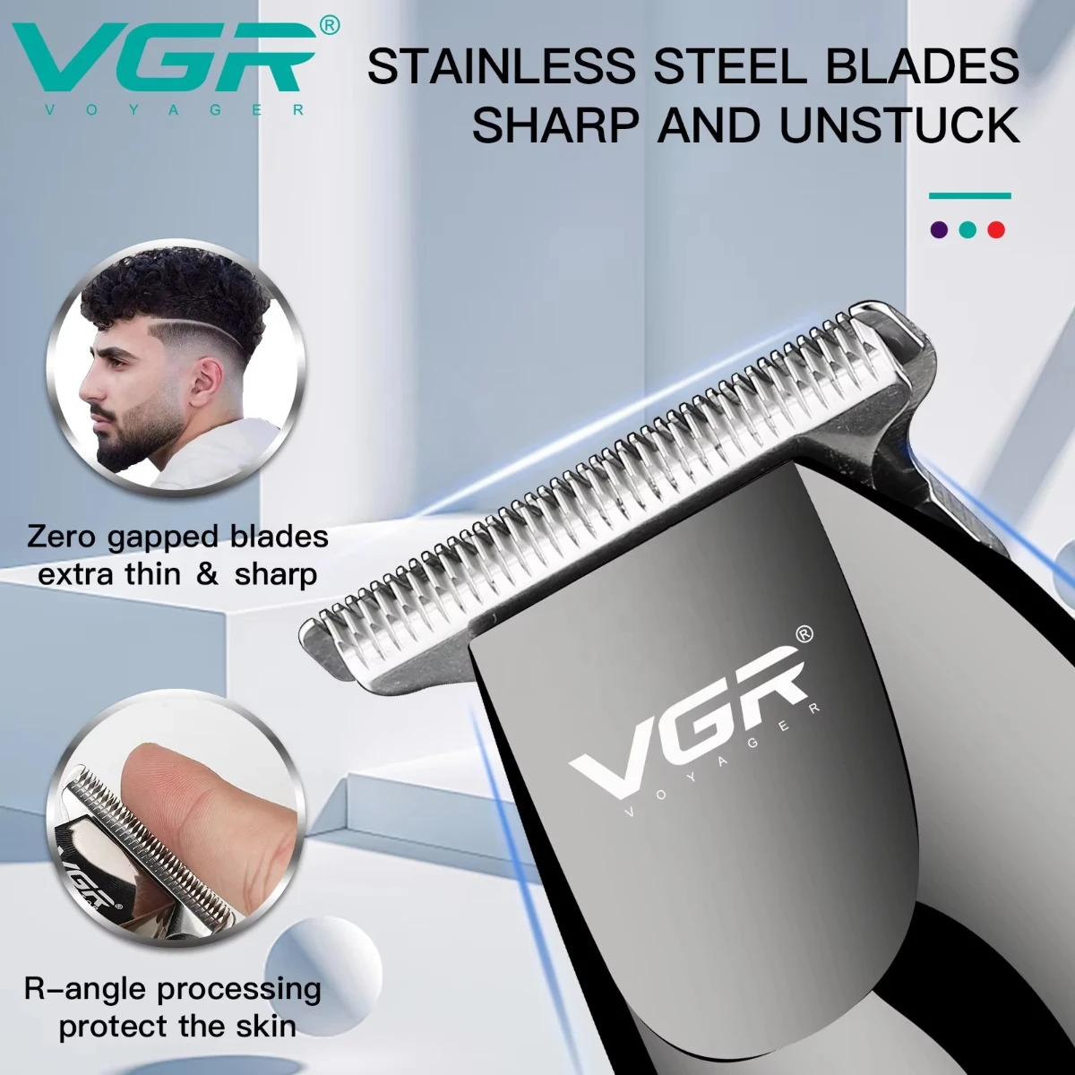 VGR Hair Trimmer Rechargeable Electric Professional Hair Clipper Cordless Barber Hair Trimmer Shaving Machine for Men V-030 thumbnail 5
