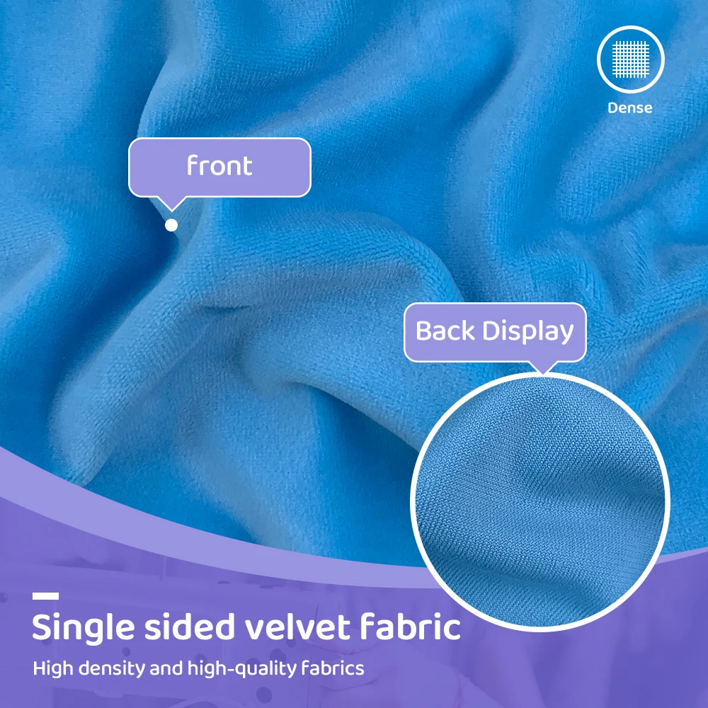 Color 01~40 Stretch Mochi Plush Minky Fabric 1mm Pile 95% Polyester 5% Spandex Stretch Four Side Plush Fabric For Diy Sewing Toy thumbnail 4