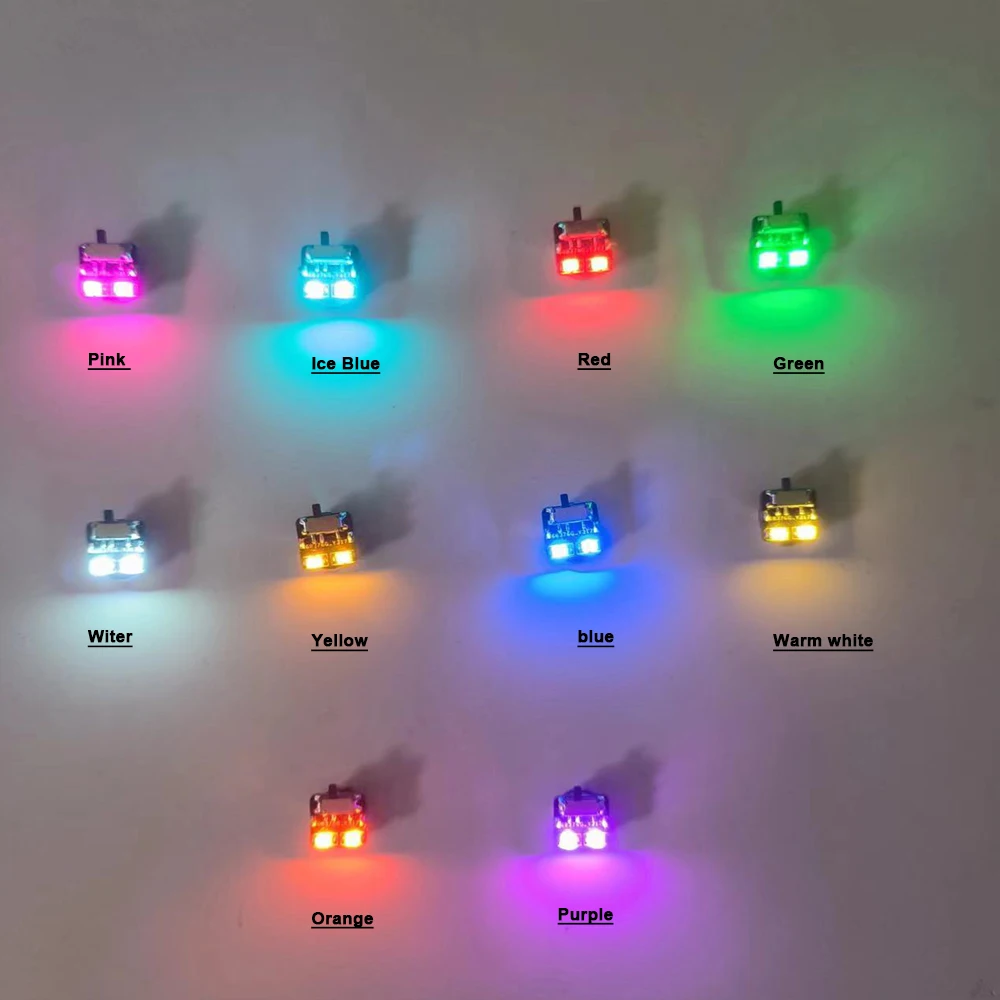 3x Wireless LED Model Light W Switch Control Single / Double Led Lamp DIY Modeling Car Plus Light/ Diorama/Robots With Battery thumbnail 2