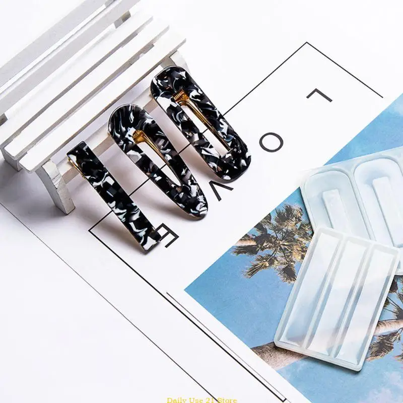 Hair Clips Metal Flat Duckbill Hairpins Barrette for Epoxy Resin Molds DIY Jewelry Making Mould Accessories thumbnail 4