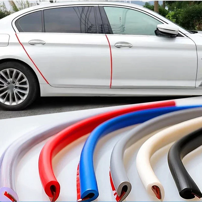 5M Transparent Car Door Edge PVC Scratch Protector Strips Car Anti-collision Sealing Strip Door Anti-scratch Transparent Strip thumbnail 3