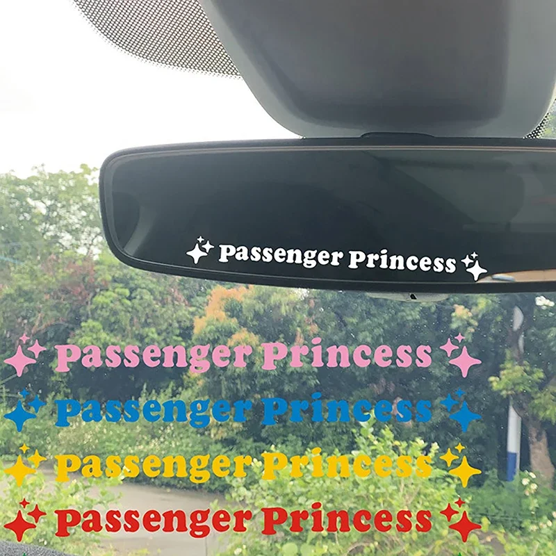 2pcs Mirror Decoration Sticker Passenger Princess Star Mirror Decal Sticker Rearview Mirror Car Vinyl Decoration Funny Car Decal thumbnail 2