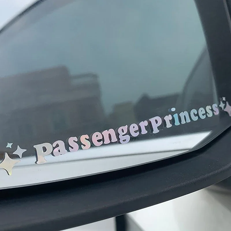 2pcs Mirror Decoration Sticker Passenger Princess Star Mirror Decal Sticker Rearview Mirror Car Vinyl Decoration Funny Car Decal thumbnail 5