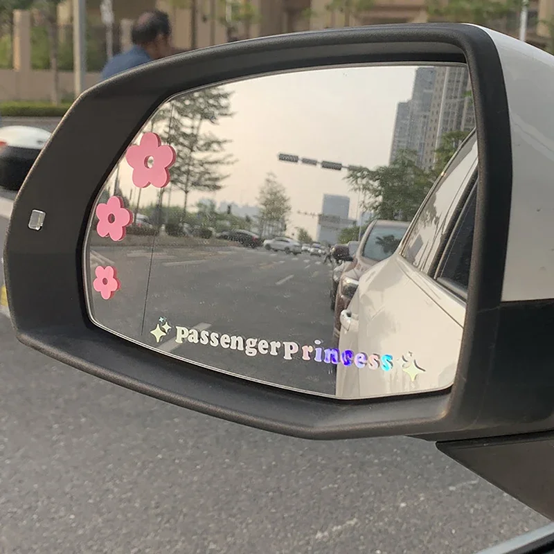 2pcs Mirror Decoration Sticker Passenger Princess Star Mirror Decal Sticker Rearview Mirror Car Vinyl Decoration Funny Car Decal thumbnail 6