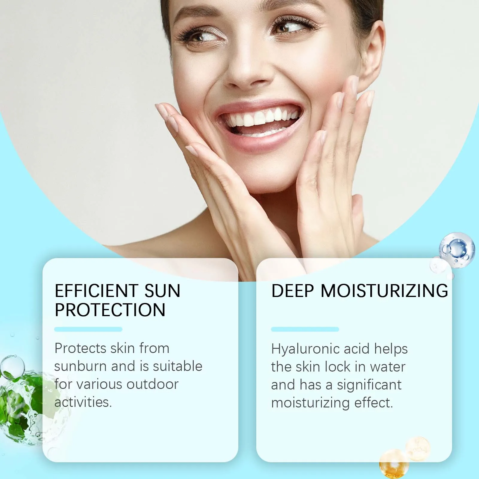 EELHOE Sunscreen Stick 50Spf Sunblock Sun Protection Hyaluronic Acid Oil Control Waterproof Lightweight Sunscreen Cosmetics 20G thumbnail 3