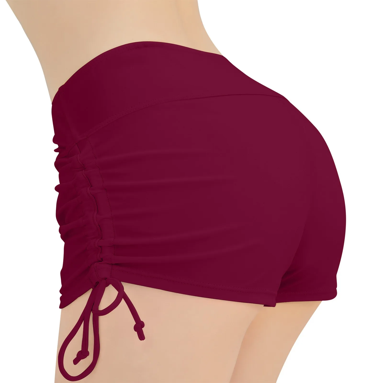Women Swimsuit Panties Swimwear Beach Shorts High Waist Sides Adjustable Drawstring Stretch Sports Bathing Suit Tankini Bottoms thumbnail 5