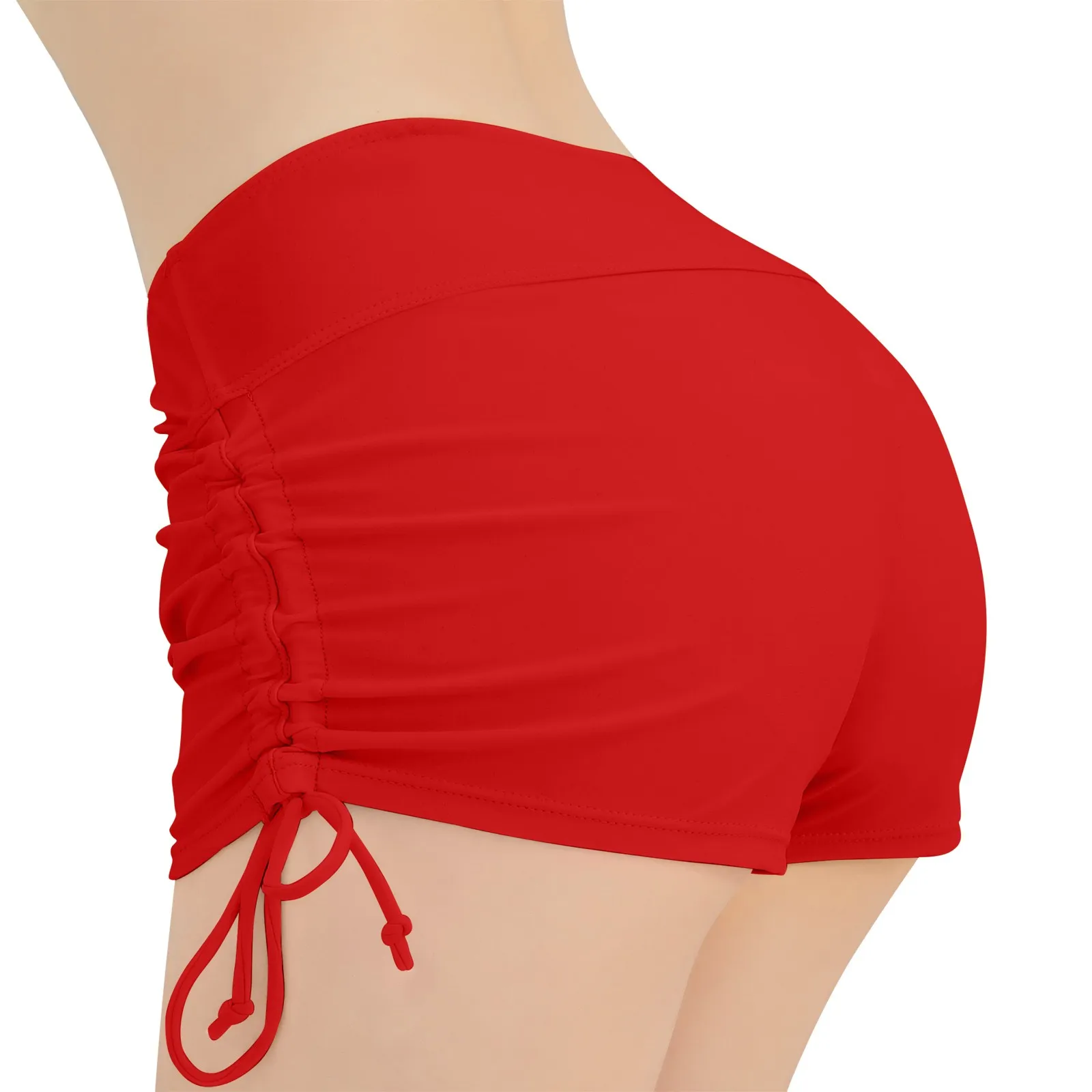 Women Swimsuit Panties Swimwear Beach Shorts High Waist Sides Adjustable Drawstring Stretch Sports Bathing Suit Tankini Bottoms thumbnail 3