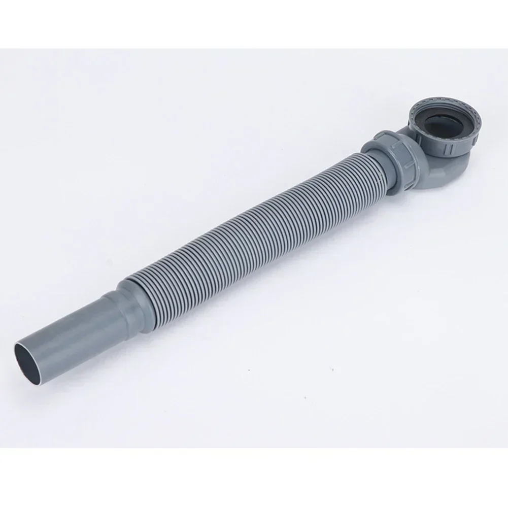1pc Low Profile Trap Flexible Bathtub Shower Drain Pipe Gray ABS Flat Tub Free Standing Tub Drain For Bath Bathtub Drain thumbnail 4
