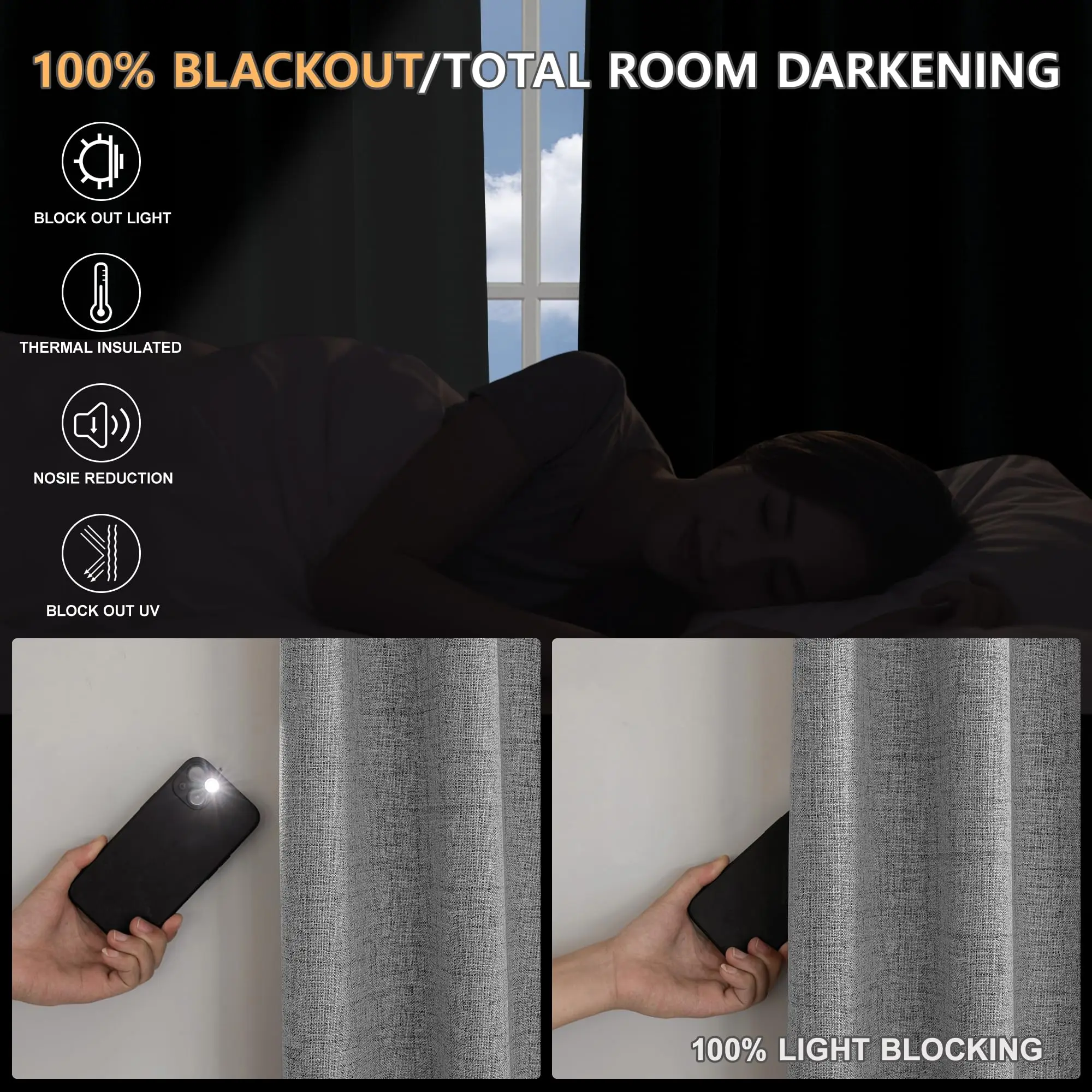 350m Height Custom Made 310CM Length 100% Blackout Living Room Curtains For Faux Linen High Ceiling Bedroom Window Curtain thumbnail 4