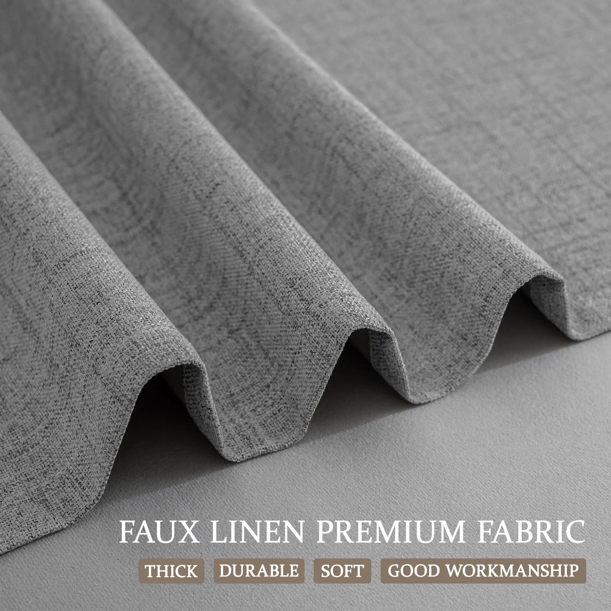 350m Height Custom Made 310CM Length 100% Blackout Living Room Curtains For Faux Linen High Ceiling Bedroom Window Curtain thumbnail 6