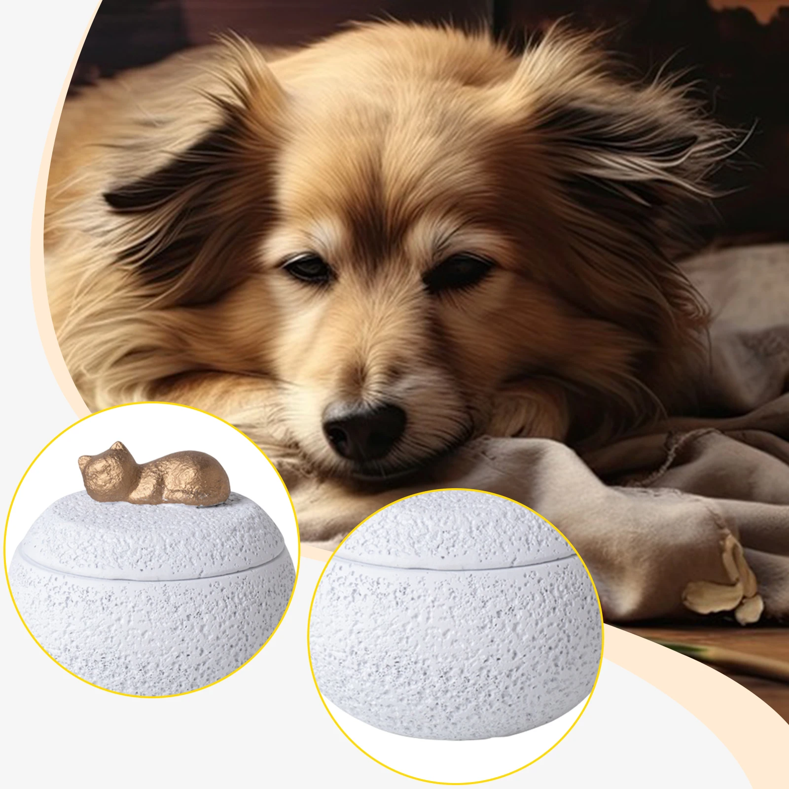 Pet Urn Cremation Memorial Urn Pets Supplies Keeping Precious Memories Urn Box for Burial Final Comforting Resting Place Funeral thumbnail 4