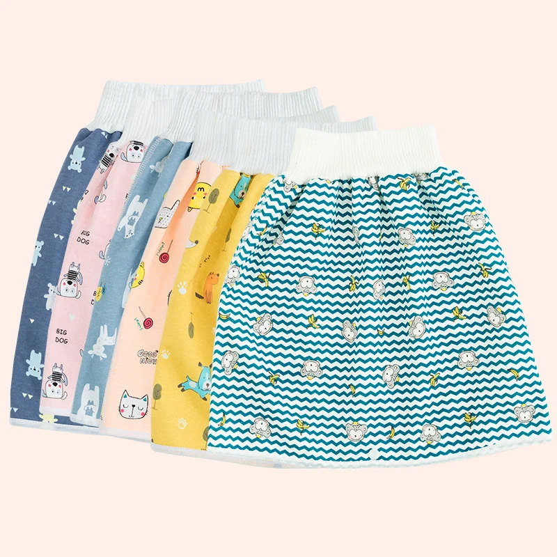 Baby Diaper Waterproof Skirt Infant Leak-proof Urine Training Pants Cloth Diapers Kids Nappy Sleeping Bed Potty Trainining Items thumbnail 3