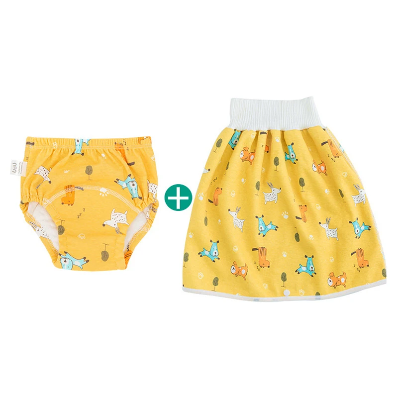 Baby Diaper Waterproof Skirt Infant Leak-proof Urine Training Pants Cloth Diapers Kids Nappy Sleeping Bed Potty Trainining Items thumbnail 2