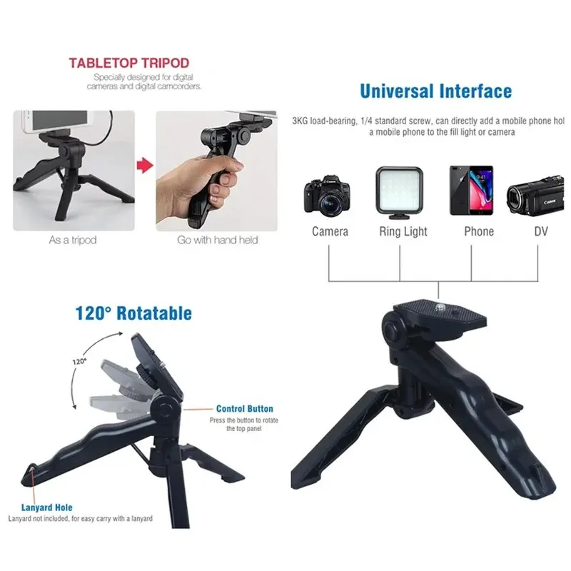 Smartphone Vlogging Kit With Tripod Phone Holder Mini Microphone LED Fill Light Starter For TikTok Live Stream Video YouTube thumbnail 4
