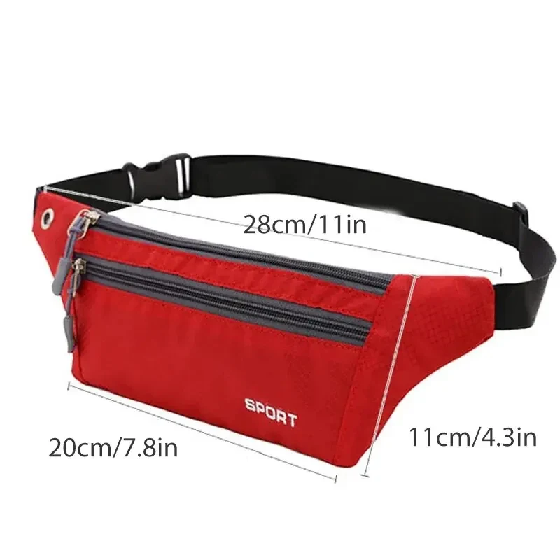 Multifunction Man Waist Bag Nylon Chest Pack for Women Running Belt Sports Bag Moblie Phone Bags Pouch Pocket Travel Chest Bag thumbnail 2