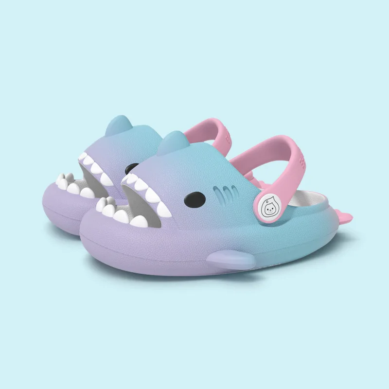 Eyriphy Children Shark Slippers Summer Cool Kids Sandals Girls Cartoon Outdoor Play Slides Garden Shoes With Adjustable Buckle thumbnail 5