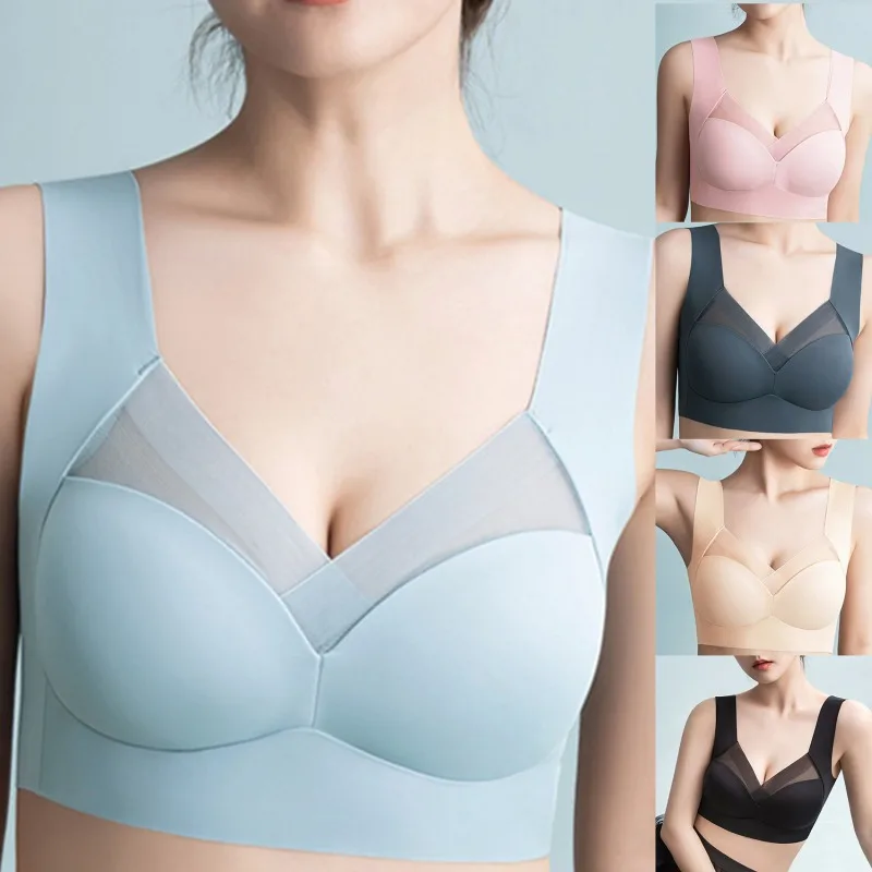 Seamless Bras for Woman Wireless Underwear Sleep Padded Bralette One Piece Brassiere No Wire Comfortable No Trace Bra thumbnail 2