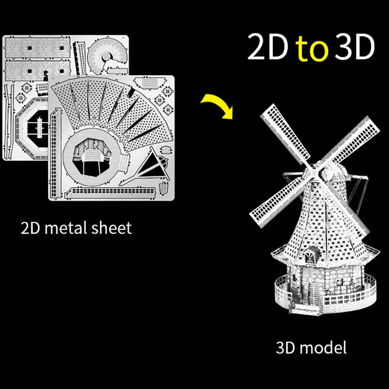 Empire State Building 3D Metal Puzzle model kits DIY Laser Cut Puzzles Jigsaw Toy For Children thumbnail 3