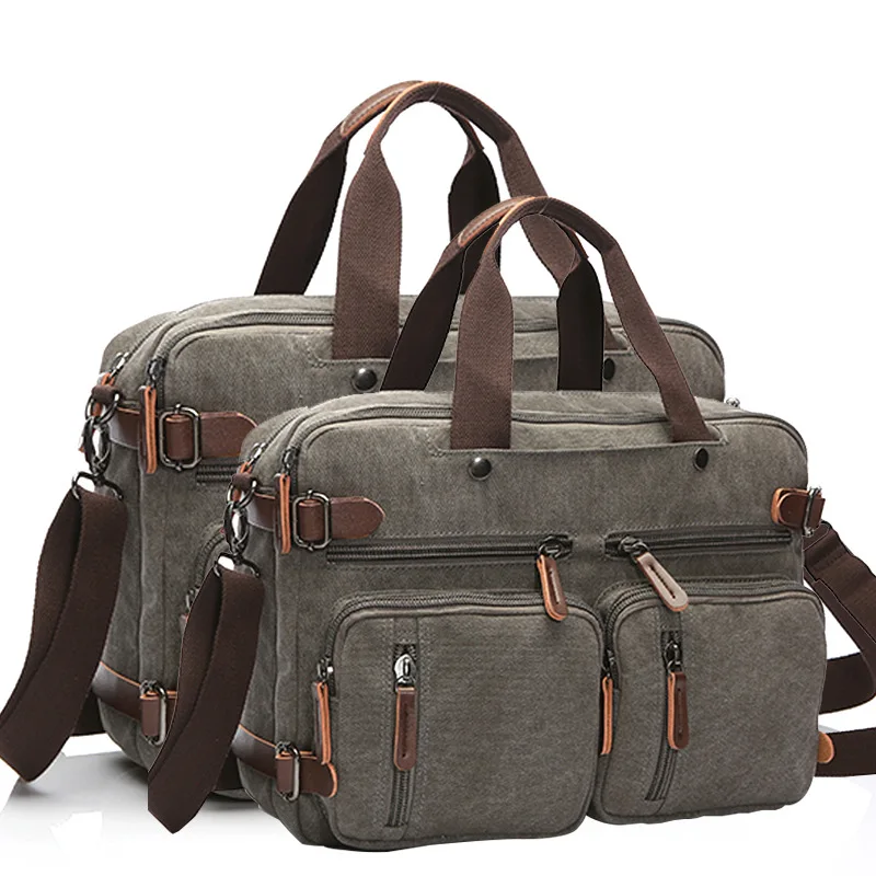 Multifunction Shoulder Bag Canvas  Men Travel Handbag Large Capacity Outdoor Bags Men's Travel Duffel Bags Roomy Tote Male