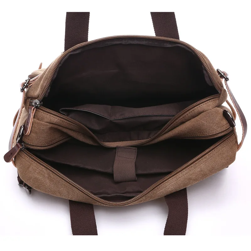 Multifunction Shoulder Bag Canvas  Men Travel Handbag Large Capacity Outdoor Bags Men's Travel Duffel Bags Roomy Tote Male thumbnail 4