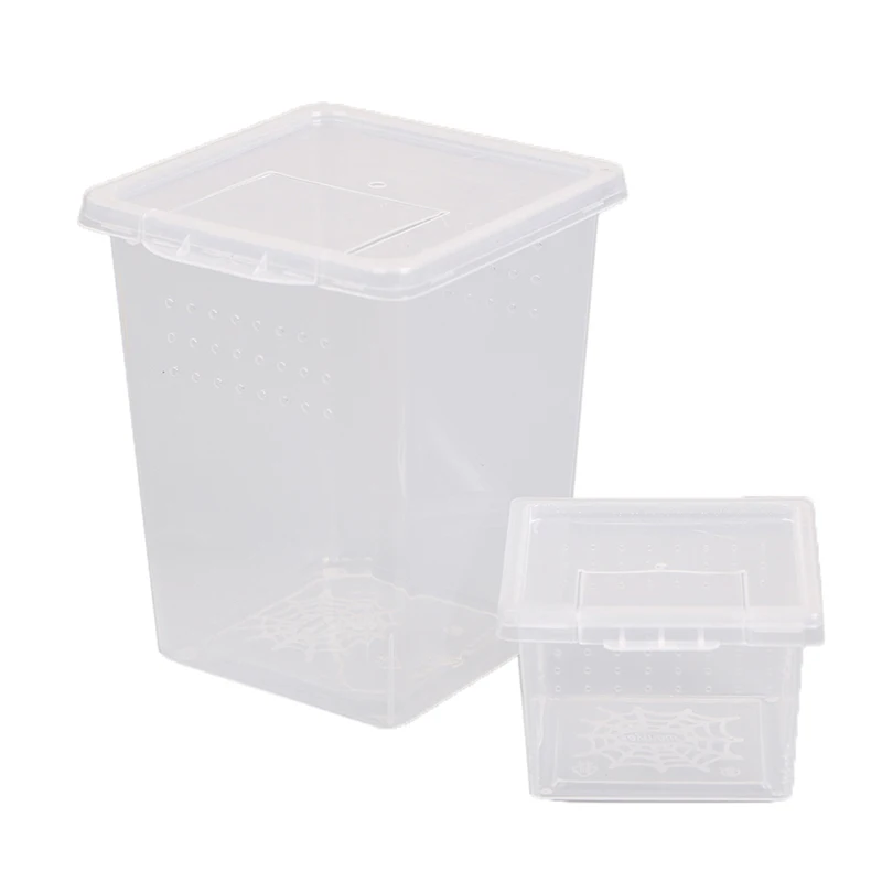 1pcs Plastic Feeding Acrylic Box Insect Spider Habitat Feeding Box Case Scare Toy Box Container Tank Transport Hatching Tank thumbnail 4