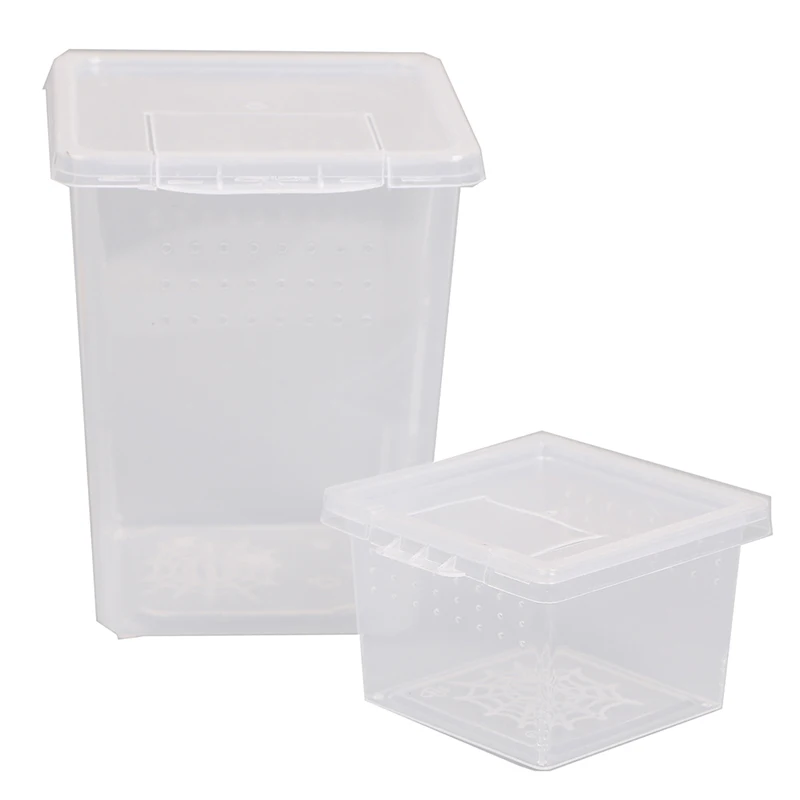1pcs Plastic Feeding Acrylic Box Insect Spider Habitat Feeding Box Case Scare Toy Box Container Tank Transport Hatching Tank thumbnail 5