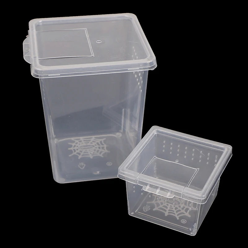 1pcs Plastic Feeding Acrylic Box Insect Spider Habitat Feeding Box Case Scare Toy Box Container Tank Transport Hatching Tank thumbnail 2