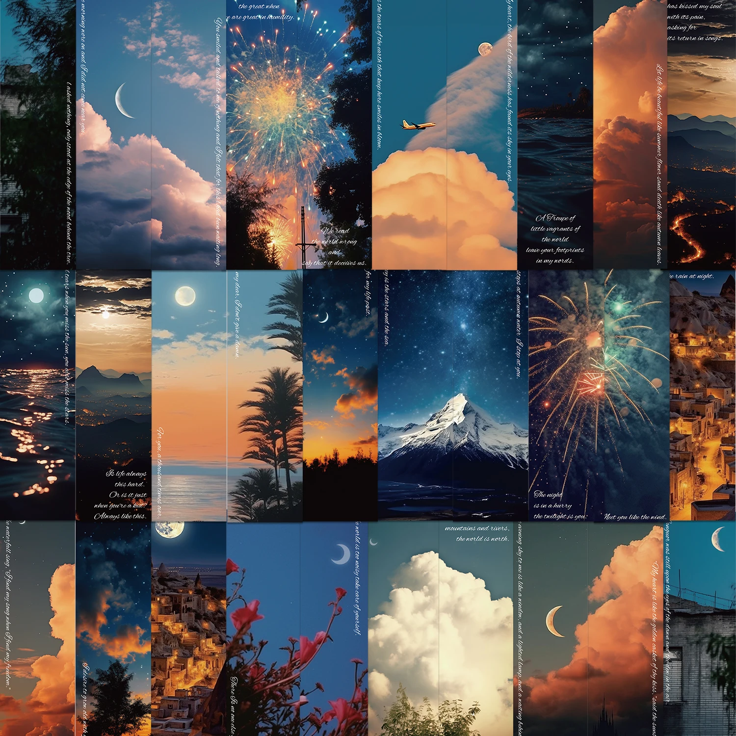 30pcs Roam The World Bookmark Literary Science Fiction Card Reading Pages Bookmarks Creative Gifts for Students Lovers﻿ thumbnail 3