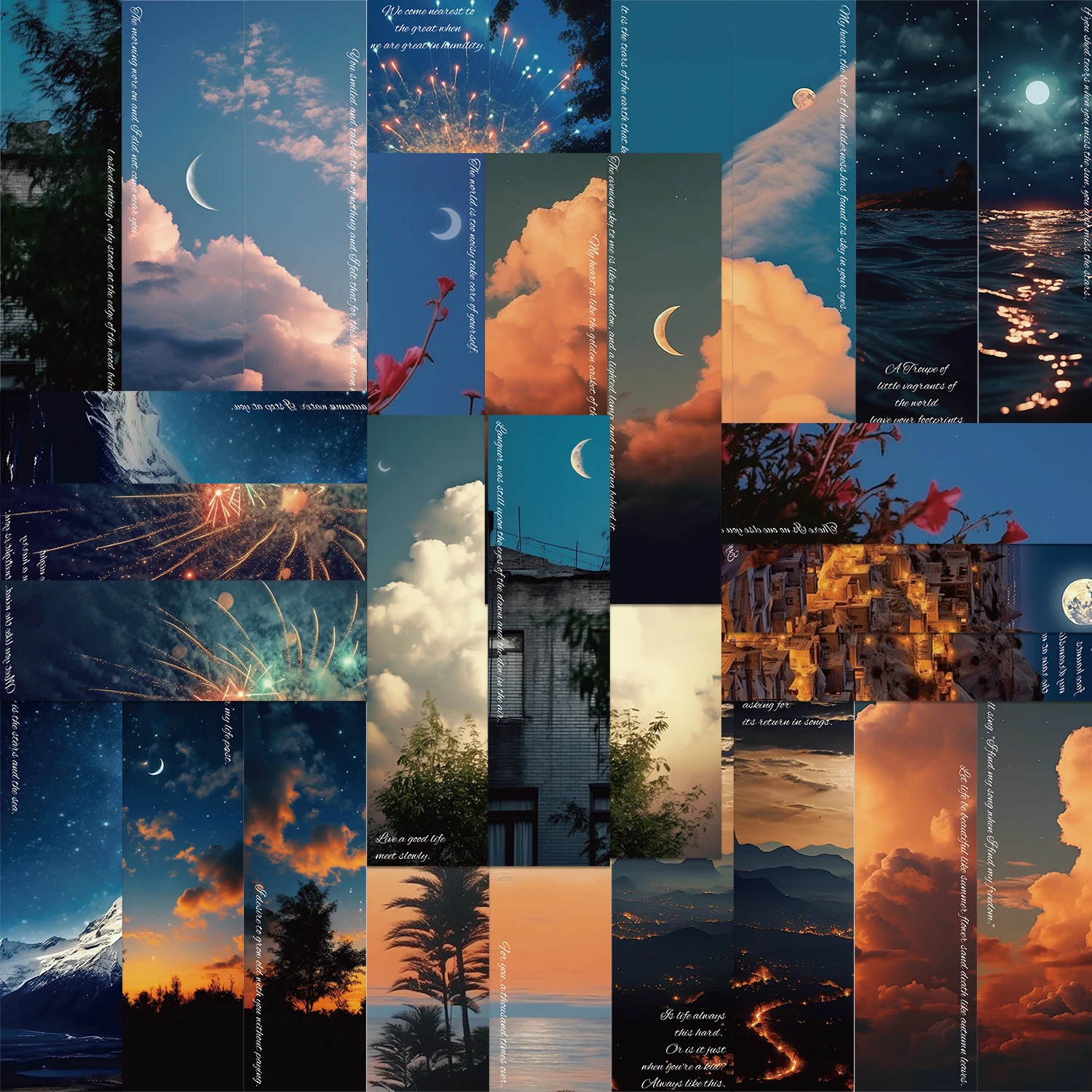 30pcs Roam The World Bookmark Literary Science Fiction Card Reading Pages Bookmarks Creative Gifts for Students Lovers﻿ thumbnail 5
