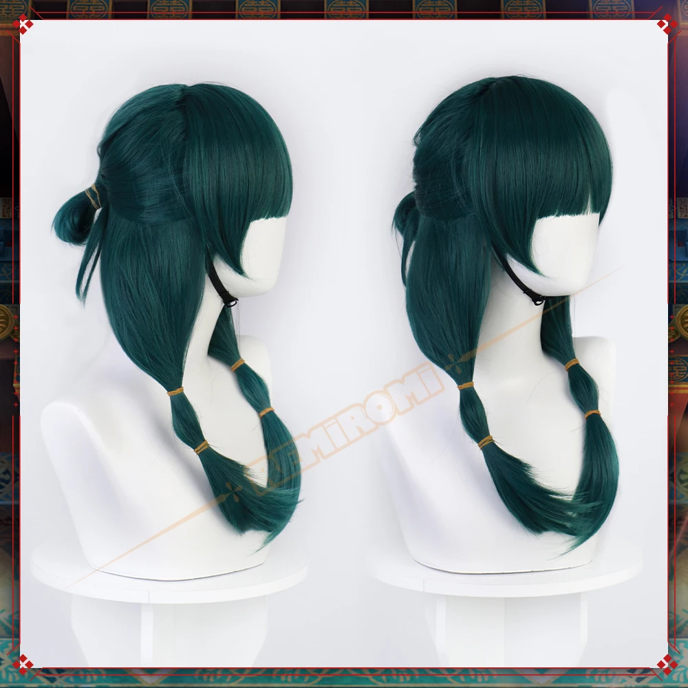 Maomao Cosplay Wig Synthetic Anime The Apothecary Diaries Green Hair 2 Styles Kusuriya no Hitorigoto Hairpin Headress +Wig Cap thumbnail 4