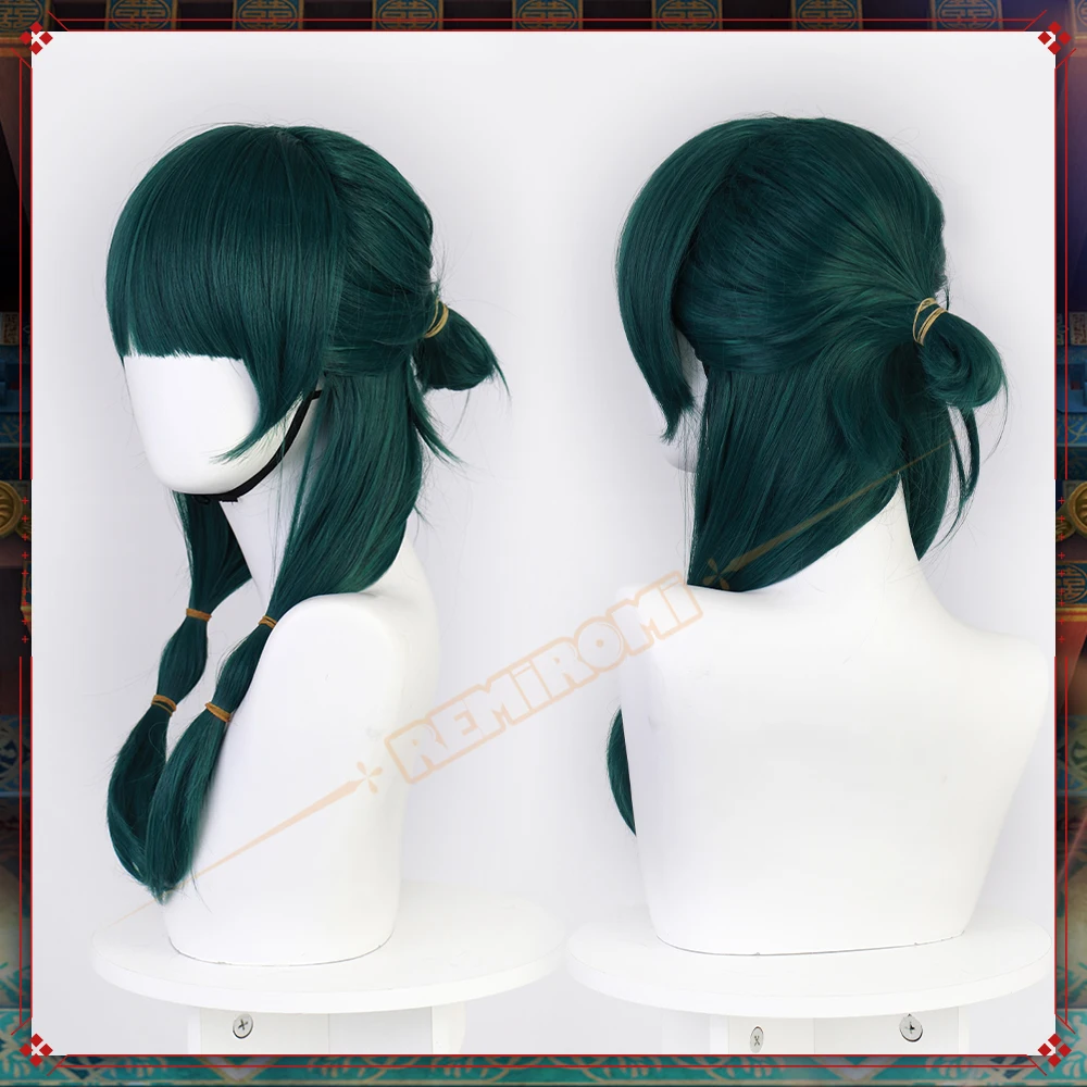 Maomao Cosplay Wig Synthetic Anime The Apothecary Diaries Green Hair 2 Styles Kusuriya no Hitorigoto Hairpin Headress +Wig Cap thumbnail 3