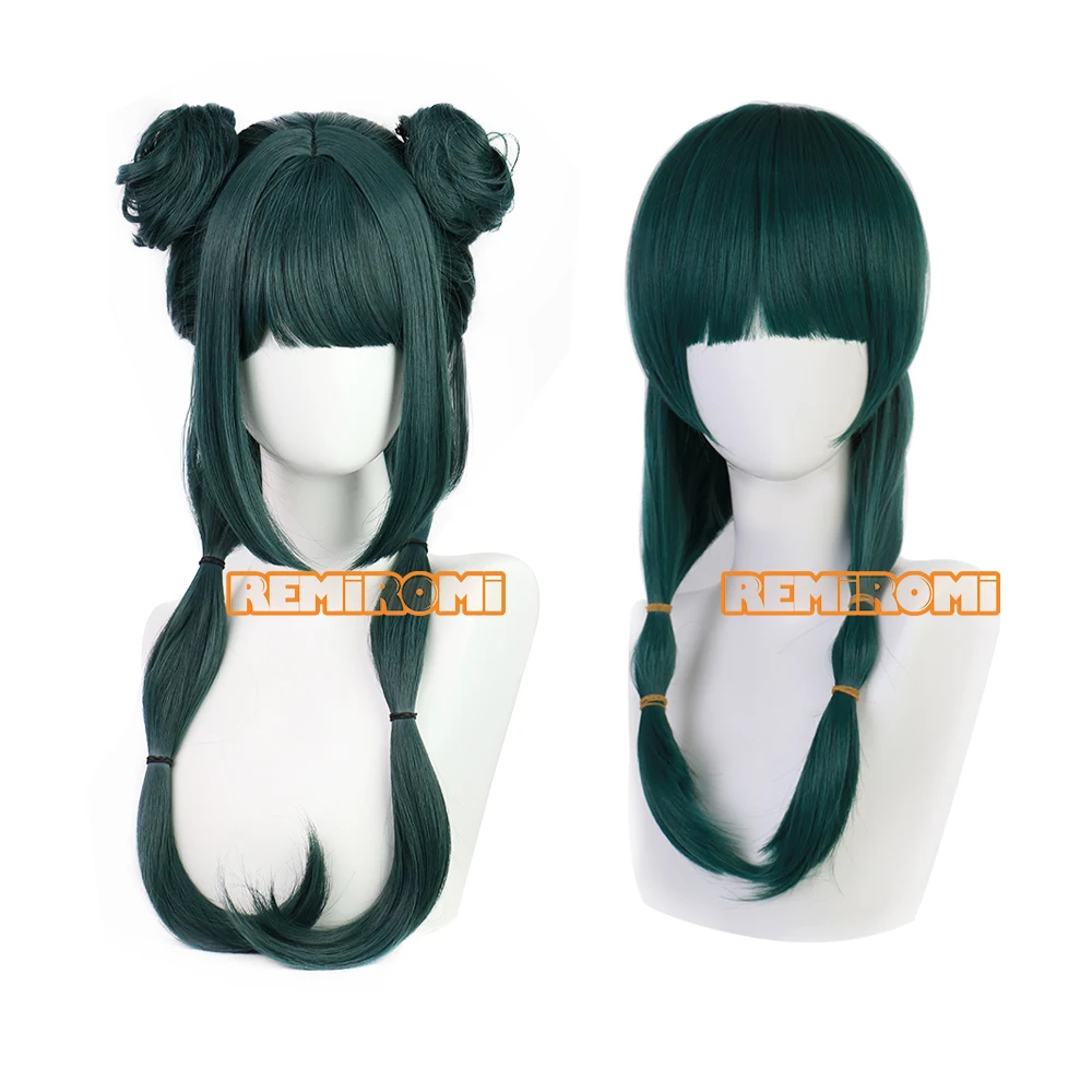 Maomao Cosplay Wig Synthetic Anime The Apothecary Diaries Green Hair 2 Styles Kusuriya no Hitorigoto Hairpin Headress +Wig Cap thumbnail 5