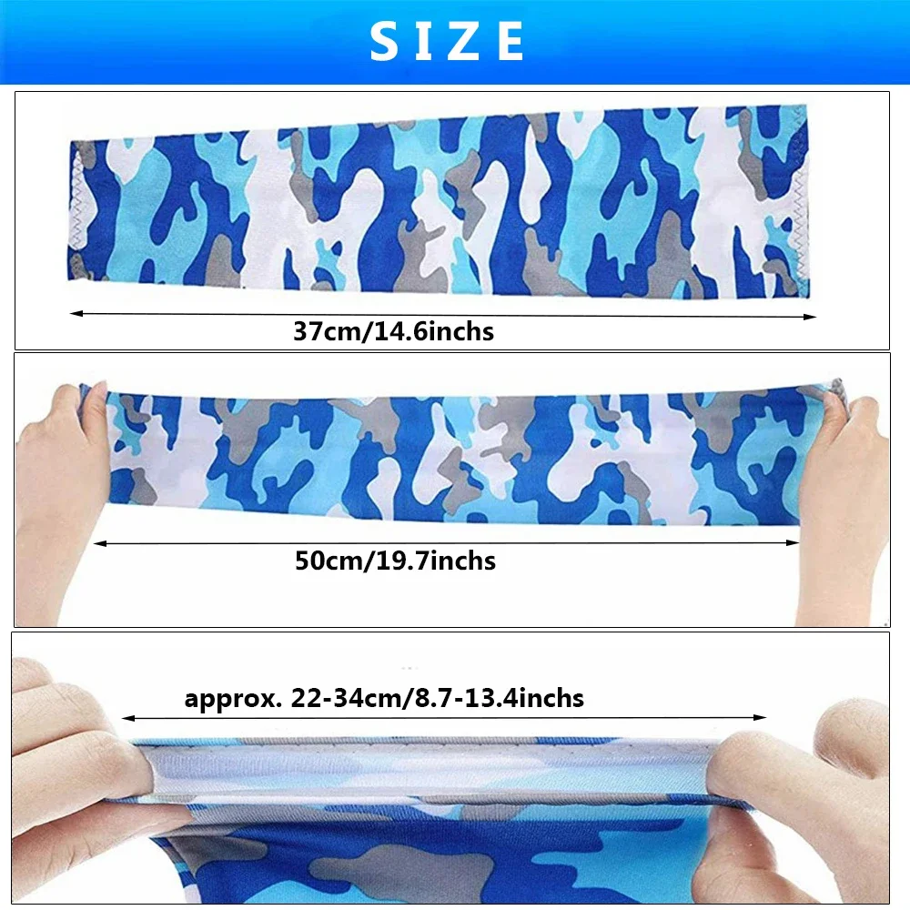 2Pcs Unisex Cooling Arm Sleeves Cover Sports Running UV Sun Protection Outdoor Men Fishing Cycling Quick Dry Arm Warmer thumbnail 2