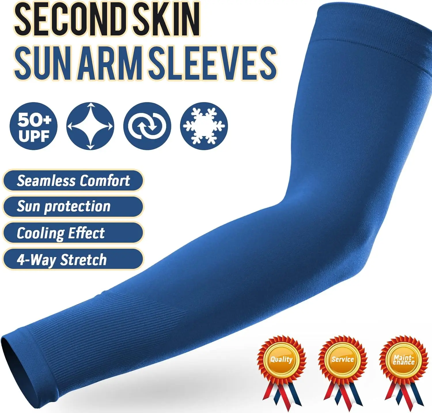 2Pcs Unisex Cooling Arm Sleeves Cover Sports Running UV Sun Protection Outdoor Men Fishing Cycling Quick Dry Arm Warmer thumbnail 3
