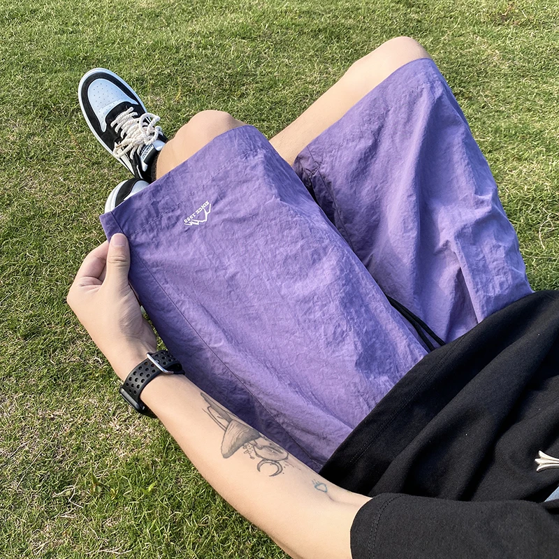 Men's Shorts Pants Summer Casual Shorts Pants Drawstring Overalls All-match Korean Simple Baggy Pants Trend Fashion Men Trousers thumbnail 2