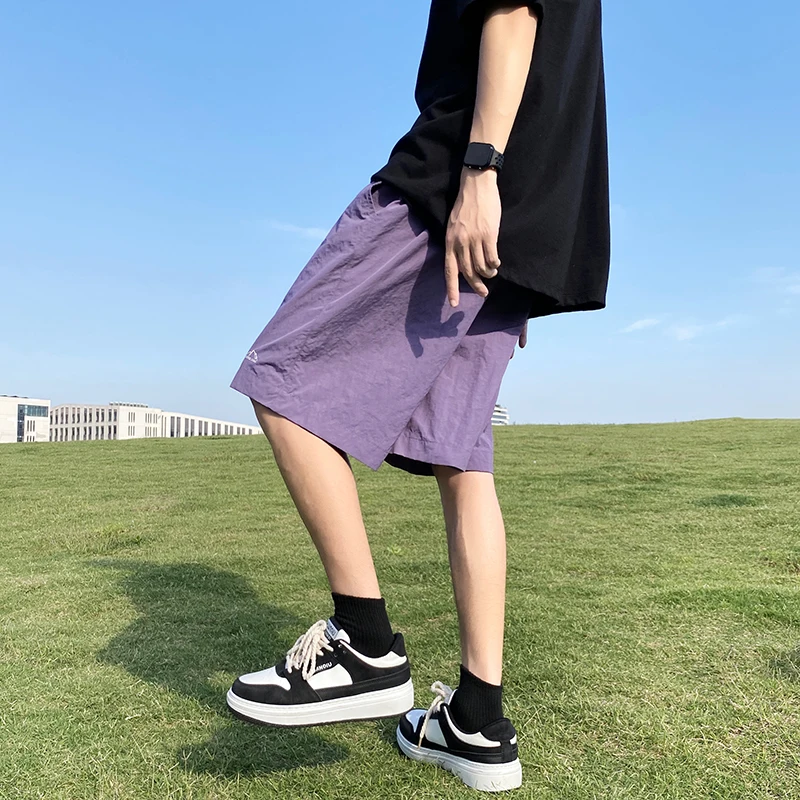 Men's Shorts Pants Summer Casual Shorts Pants Drawstring Overalls All-match Korean Simple Baggy Pants Trend Fashion Men Trousers thumbnail 6