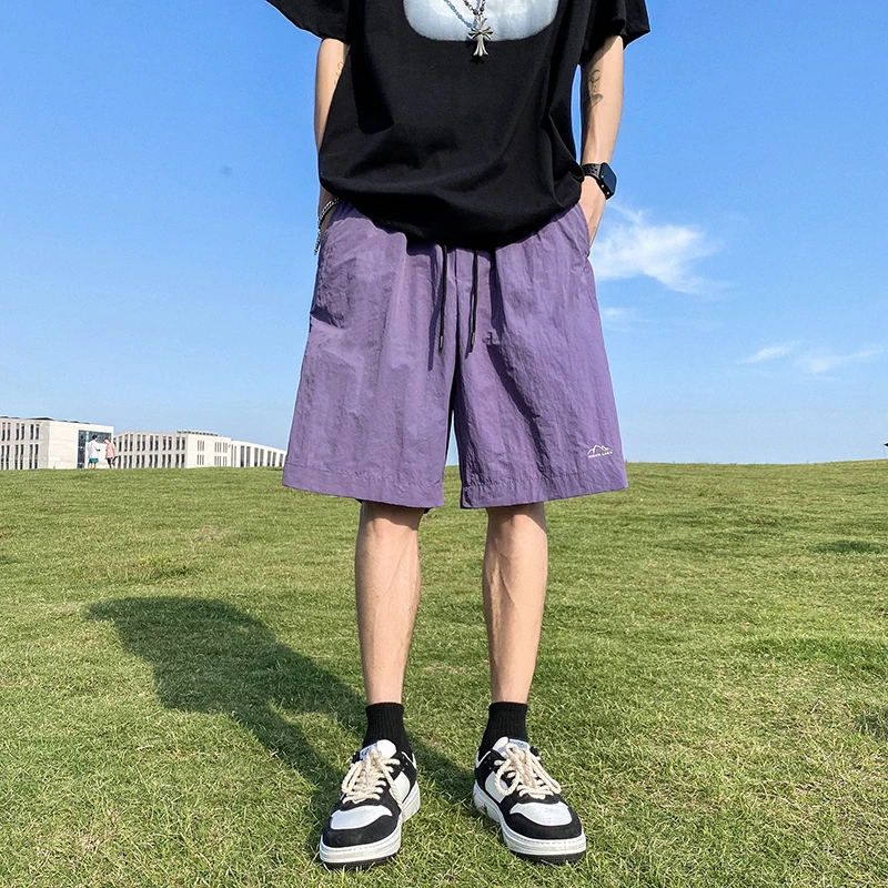 Men's Shorts Pants Summer Casual Shorts Pants Drawstring Overalls All-match Korean Simple Baggy Pants Trend Fashion Men Trousers thumbnail 3