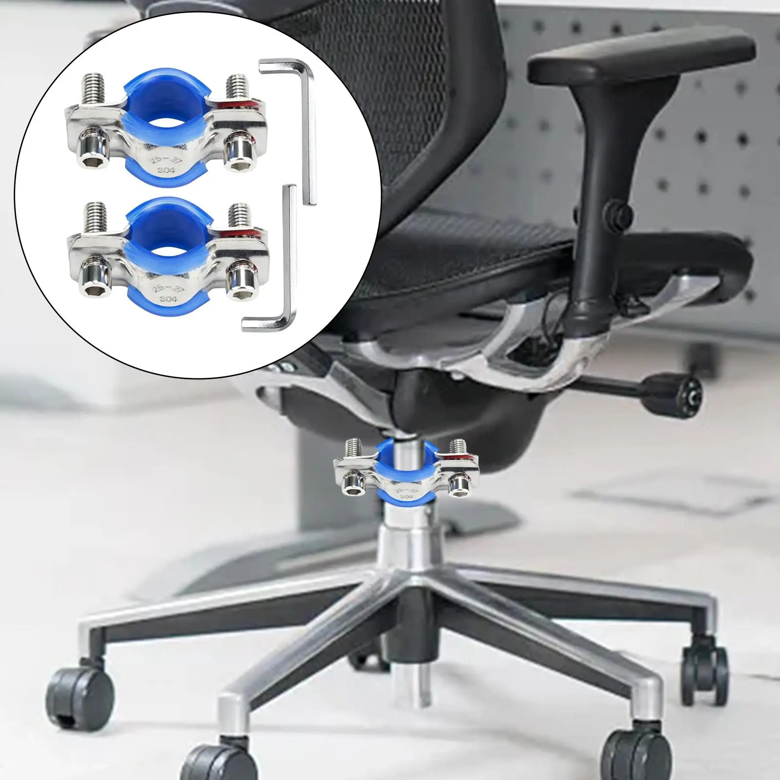 2x Office Chair Sinking Stopper 25-27mm Sinking Office Chair Repair Set