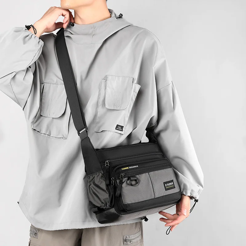 Men Crossbody Bags Male Nylon Shoulder Bags Boy Messenger Bags Man Handbags for Travel Casual Large Bag thumbnail 2