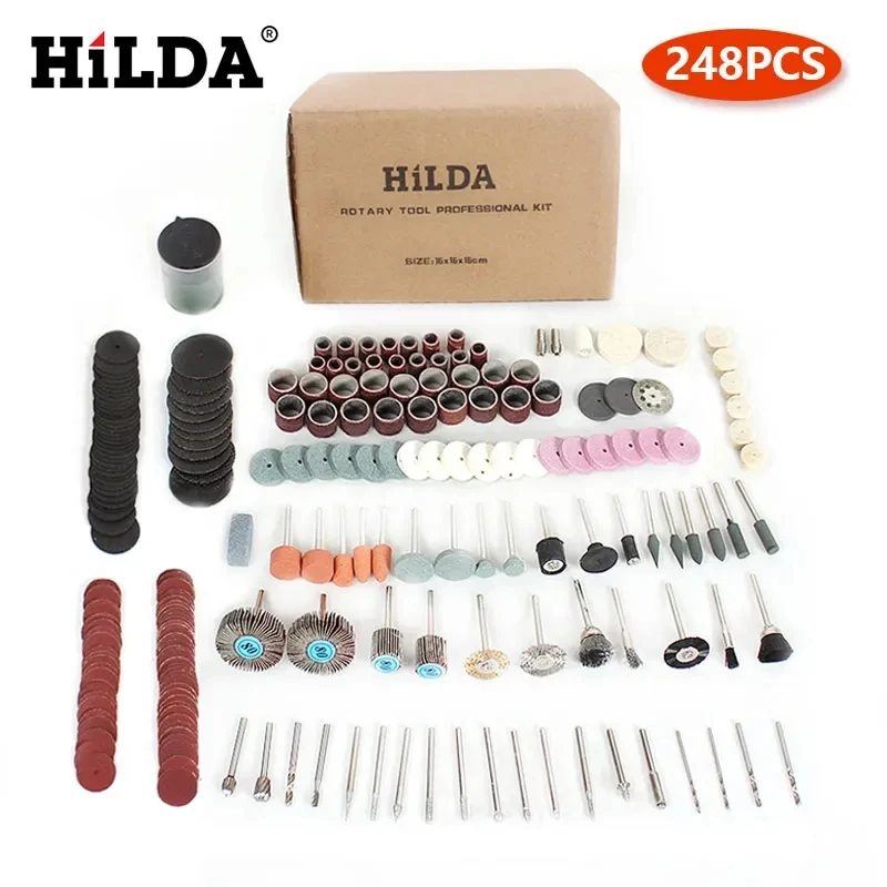 HILDA Rotary Tool Accessories for Easy Cutting Grinding Sanding Carving and Polishing Tool Combination For Hilda Dremel thumbnail 2