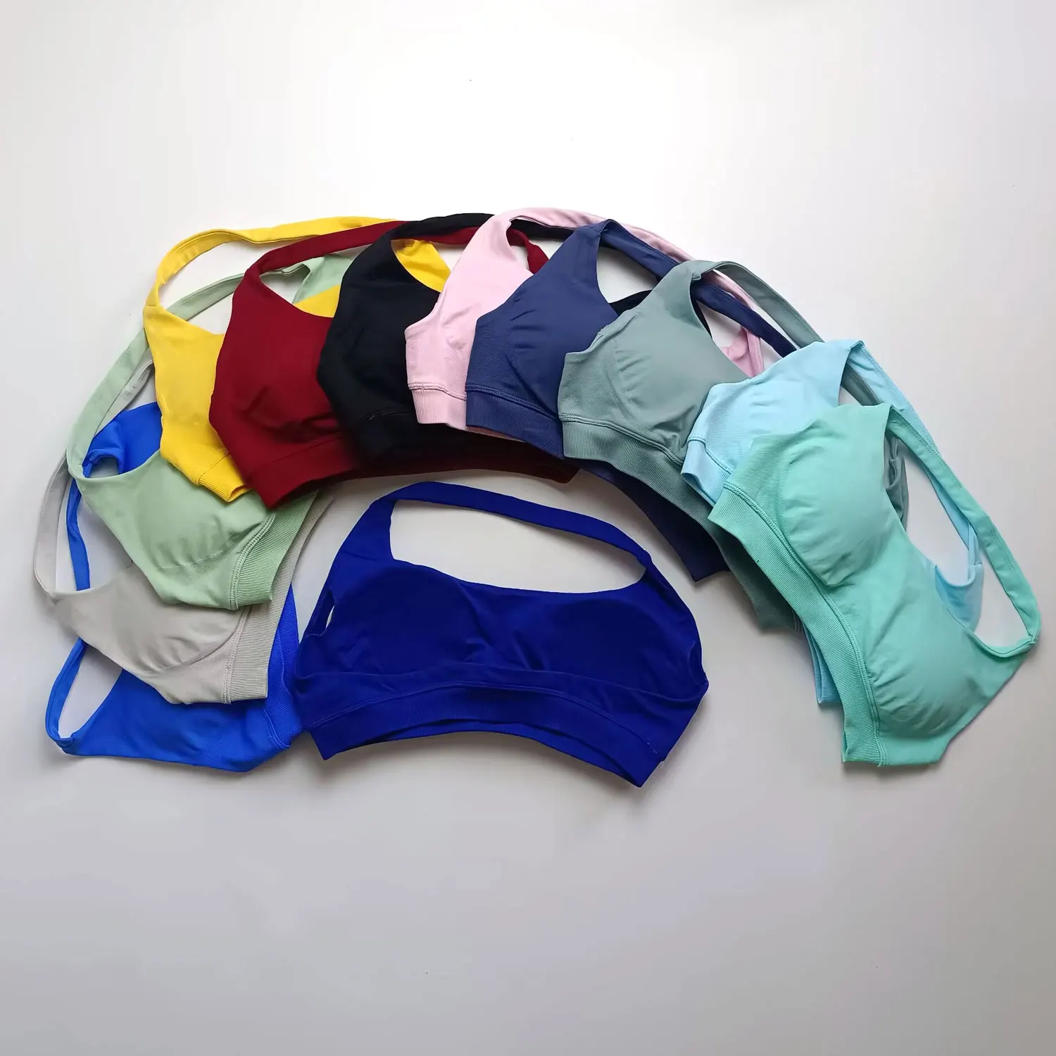 NCLAGEN Impact Sports Bra Women Seamless Halter Top High Support Push-up Open Back Gym wear Fitness Yoga Workout underwear thumbnail 3