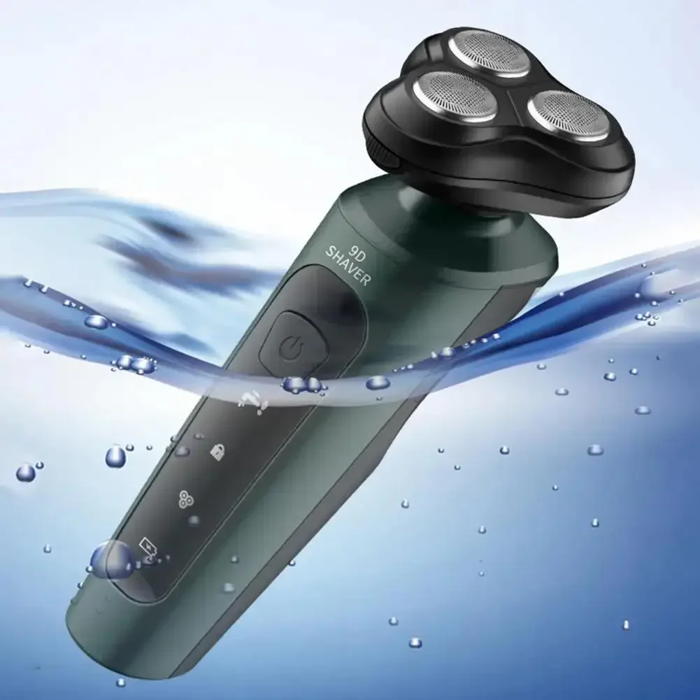 Electric Shavers for Men Waterproof Electric Trimmer Razor Wet &amp Dry Use Rechargeable Battery Rotary Shavers Machine Shaving thumbnail 4
