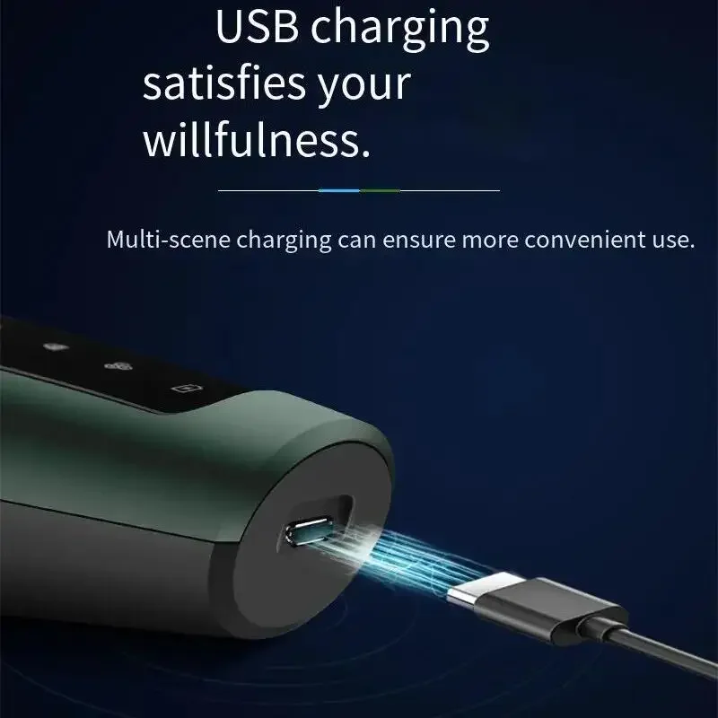 Electric Shavers for Men Waterproof Electric Trimmer Razor Wet &amp Dry Use Rechargeable Battery Rotary Shavers Machine Shaving thumbnail 6