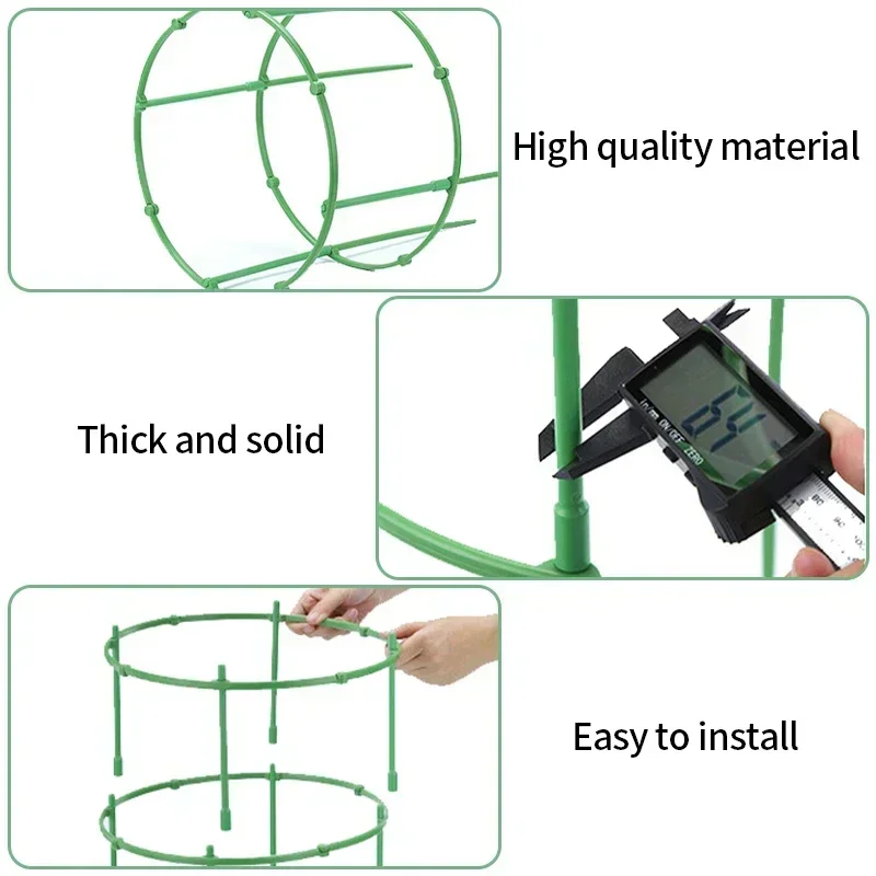 Plant Support Pile Half Round Climbing Vines Stake Bonsai Fixing Rod Garden Plant Stake Holder Flower Ring Support Rack thumbnail 6