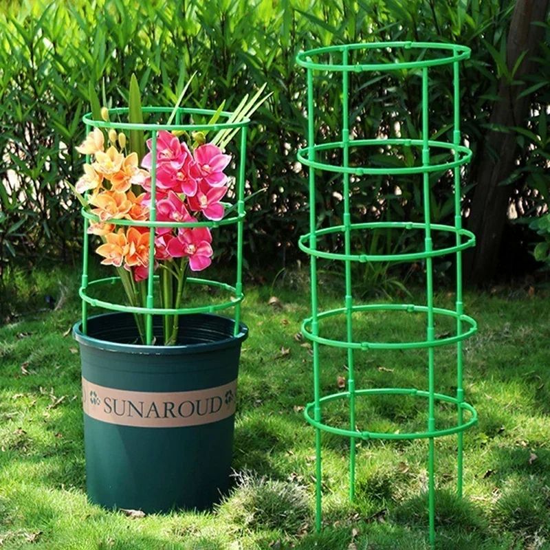 Plant Support Pile Half Round Climbing Vines Stake Bonsai Fixing Rod Garden Plant Stake Holder Flower Ring Support Rack thumbnail 2