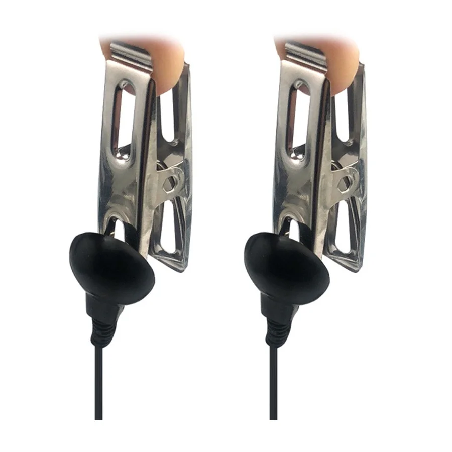 Electric Shock Nipple Clamps Pulse Full Body Massager Masturbation Physical Therapy Labia Clips Fetish Sex Toys For Women thumbnail 4