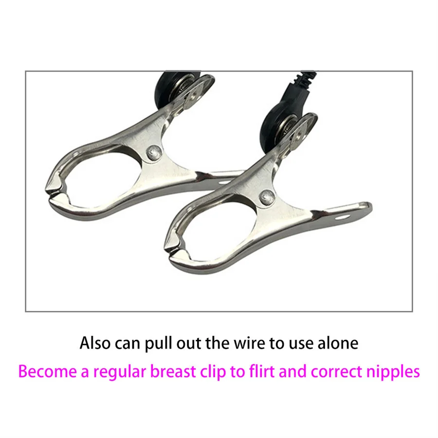 Electric Shock Nipple Clamps Pulse Full Body Massager Masturbation Physical Therapy Labia Clips Fetish Sex Toys For Women thumbnail 3